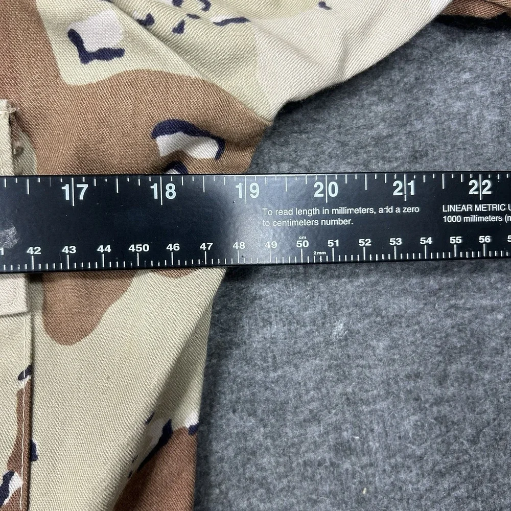 Vintage US Military Desert Chocolate Chip Camo Utility Shirt Mens S‎ Made in USA